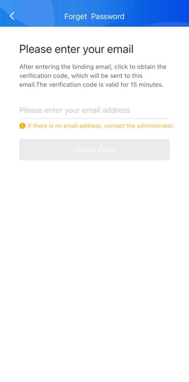 image of forget password form